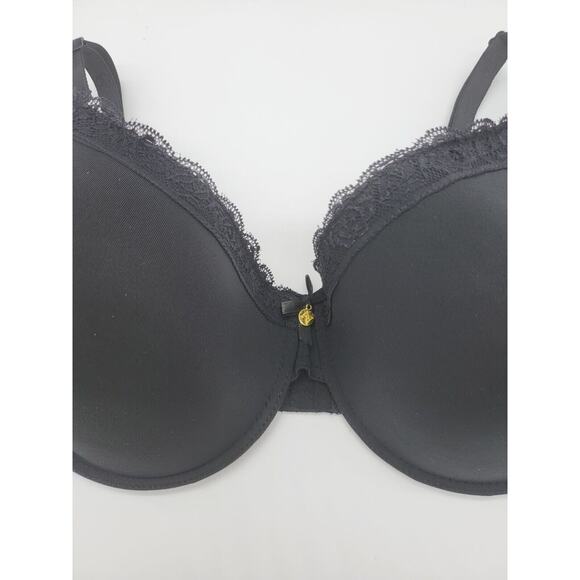 Adrienne Vittadini Padded Push Up Bra 40DD Womens Black Underwired Full Coverage - Picture 2 of 5
